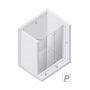 Drzwi prysznicowe 130 cm składane chrom połysk/szkło przezroczyste D0154A/D0094B New Trendy New Soleo zdj.2