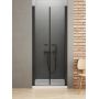Drzwi prysznicowe 110 cm uchylne czarny mat/szkło przezroczyste D0217A New Trendy New Soleo Black zdj.1