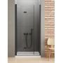 Drzwi prysznicowe 80 cm składane czarny mat/szkło przezroczyste D0221A New Trendy New Soleo Black zdj.1