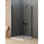 Kabina prysznicowa 80x70 cm prostokątna czarny mat/szkło przezroczyste D0233A/D0114B New Trendy New Soleo Black zdj.1