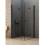 Kabina prysznicowa 100x80 cm prostokątna czarny mat/szkło przezroczyste D0236A/D0238A New Trendy New Soleo Black zdj.1