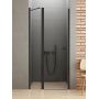 Drzwi prysznicowe 90 cm uchylne czarny mat/szkło przezroczyste D0241A New Trendy New Soleo Black zdj.1