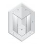 Kabina prysznicowa 120x80 cm prostokątna chrom połysk/szkło przezroczyste D0302A/D0295A New Trendy Prime zdj.2