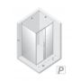 Kabina prysznicowa 140x90 cm prostokątna chrom połysk/szkło przezroczyste D0307A/D0124B New Trendy Prime zdj.2