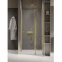 Drzwi prysznicowe 110 cm uchylne złoty połysk/szkło przezroczyste D0484AWK New Trendy New Soleo Light Gold zdj.1