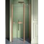 Drzwi prysznicowe 100 cm uchylne miedź szczotkowany/szkło przezroczyste D0522A New Trendy New Soleo Copper Brushed zdj.1