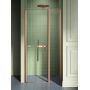 Drzwi prysznicowe 100 cm uchylne miedź szczotkowany/szkło przezroczyste D0522AWK New Trendy New Soleo Copper Brushed zdj.1