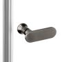 Drzwi prysznicowe 80 cm uchylne grafitowy szczotkowany/szkło przezroczyste D0529A New Trendy New Soleo Gunmetal Brushed zdj.6