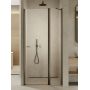Drzwi prysznicowe 90 cm uchylne grafitowy szczotkowany/szkło przezroczyste D0560A New Trendy New Soleo Gunmetal Brushed zdj.1