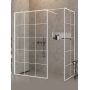 Kabina prysznicowa walk-in 140x90 cm prostokątna biały mat/szkło ze wzorem EXK2307 New Trendy New Modus White zdj.1