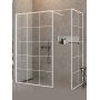 Kabina prysznicowa walk-in 150x90 cm prostokątna biały mat/szkło ze wzorem EXK2310 New Trendy New Modus White zdj.1
