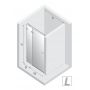 Drzwi prysznicowe 100 cm uchylne biały mat/szkło przezroczyste EXK2691 New Trendy Avexa White zdj.2
