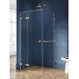 Kabina prysznicowa 100x90 cm prostokątna złoty szczotkowany/szkło przezroczyste EXK3019 New Trendy Avexa Gold Brushed zdj.1