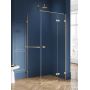 Kabina prysznicowa 100x80 cm prostokątna złoty szczotkowany/szkło przezroczyste EXK3043 New Trendy Avexa Gold Brushed zdj.1