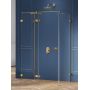 Kabina prysznicowa 120x110 cm prostokątna złoty szczotkowany/szkło przezroczyste EXK3098 New Trendy Avexa Gold Brushed zdj.1