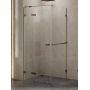 Kabina prysznicowa 110x100 cm prostokątna szczotkowany/szkło przezroczyste EXK3279 New Trendy Avexa Gunmetal Brushed zdj.1