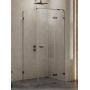 Kabina prysznicowa 120x120 cm prostokątna szczotkowany/szkło przezroczyste EXK3377 New Trendy Avexa Gunmetal Brushed zdj.1