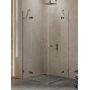 Kabina prysznicowa 100x80 cm prostokątna szczotkowany/szkło przezroczyste EXK3380 New Trendy Avexa Gunmetal Brushed zdj.1