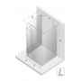 Kabina prysznicowa 120x90 cm prostokątna szczotkowany/szkło przezroczyste EXK3429 New Trendy Avexa Gunmetal Brushed zdj.2