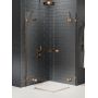 Kabina prysznicowa 90x80 cm prostokątna miedź szczotkowany/szkło przezroczyste EXK3670 New Trendy Avexa Copper Brushed zdj.1