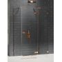 Kabina prysznicowa 120x100 cm prostokątna miedź szczotkowany/szkło przezroczyste EXK3737 New Trendy Avexa Copper Brushed zdj.1