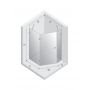 Kabina prysznicowa 100x80 cm szczotkowany/szkło przezroczyste EXK3837 New Trendy Avexa Gunmetal Brushed zdj.2