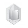 Kabina prysznicowa 100x80 cm biały mat/szkło przezroczyste EXK3869 New Trendy Avexa White zdj.3