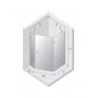 Kabina prysznicowa 100x80 cm biały mat/szkło przezroczyste EXK3871 New Trendy Avexa White zdj.2