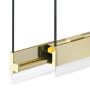 Ścianka prysznicowa walk-in 100 cm złoty połysk/szkło przezroczyste EXK4295WU New Trendy Smart Light Gold zdj.4