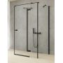 Kabina prysznicowa 80x70 cm prostokątna czarny mat/szkło przezroczyste EXK4998 New Trendy Reflexa Black zdj.1