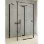 Kabina prysznicowa 110x90 cm prostokątna czarny mat/szkło przezroczyste EXK5037 New Trendy Reflexa Black zdj.1