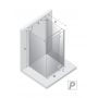 Kabina prysznicowa 120x80 cm prostokątna chrom połysk/szkło przezroczyste EXK5238 New Trendy Reflexa zdj.2