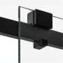 Drzwi prysznicowe 110 cm rozsuwane czarny mat/szkło przezroczyste EXK5353 New Trendy Softi X Black zdj.4