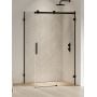 Kabina prysznicowa 110x80 cm prostokątna czarny mat/szkło przezroczyste EXK5386 New Trendy Softi X Black zdj.1