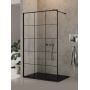 Ścianka prysznicowa walk-in 70 cm czarny mat/szkło ze wzorem EXK5545 New Trendy New Modus Black zdj.1