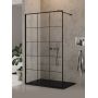 Ścianka prysznicowa walk-in 100 cm czarny mat/szkło ze wzorem EXK5548 New Trendy New Modus Black zdj.1