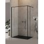 Ścianka prysznicowa walk-in 30 cm czarny mat/szkło przezroczyste EXK5588 New Trendy New Modus Black zdj.1