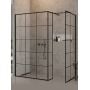 Ścianka prysznicowa walk-in 100 cm czarny mat/szkło ze wzorem EXK5619 New Trendy New Modus Black zdj.1