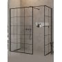 Kabina prysznicowa walk-in 150x120 cm prostokątna czarny mat/szkło ze wzorem EXK5652 New Trendy New Modus Black zdj.1