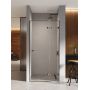 Drzwi prysznicowe 110 cm uchylne czarny połysk/szkło przezroczyste EXK6134 New Trendy Eventa Black Chrome zdj.1