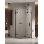 Kabina prysznicowa 120x110 cm prostokątna czarny połysk/szkło przezroczyste EXK6228 New Trendy Eventa Black Chrome zdj.1