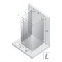 Kabina prysznicowa 100x90 cm prostokątna czarny połysk/szkło przezroczyste EXK6258 New Trendy Eventa Black Chrome zdj.2