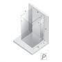 Kabina prysznicowa 90x80 cm prostokątna czarny połysk/szkło przezroczyste EXK6279 New Trendy Eventa Black Chrome zdj.2