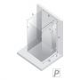 Kabina prysznicowa 100x90 cm prostokątna czarny połysk/szkło przezroczyste EXK6283 New Trendy Eventa Black Chrome zdj.2