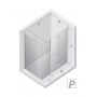Kabina prysznicowa 100x80 cm prostokątna chrom połysk/szkło przezroczyste K0377 New Trendy New Soleo zdj.2