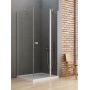 Kabina prysznicowa 100x90 cm prostokątna chrom połysk/szkło przezroczyste K0396 New Trendy New Soleo zdj.1