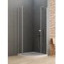 Kabina prysznicowa 90x90 cm półokrągła chrom połysk/szkło przezroczyste K0416 New Trendy New Soleo zdj.1