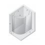 Kabina prysznicowa 100x80 cm półokrągła chrom połysk/szkło przezroczyste K0421 New Trendy New Soleo zdj.2