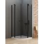 Kabina prysznicowa 100x100 cm półokrągła czarny mat/szkło przezroczyste K0540 New Trendy New Soleo Black zdj.1