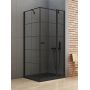 Kabina prysznicowa 90x90 cm kwadratowa czarny mat/szkło ze wzorem K0581 New Trendy New Soleo Black zdj.1